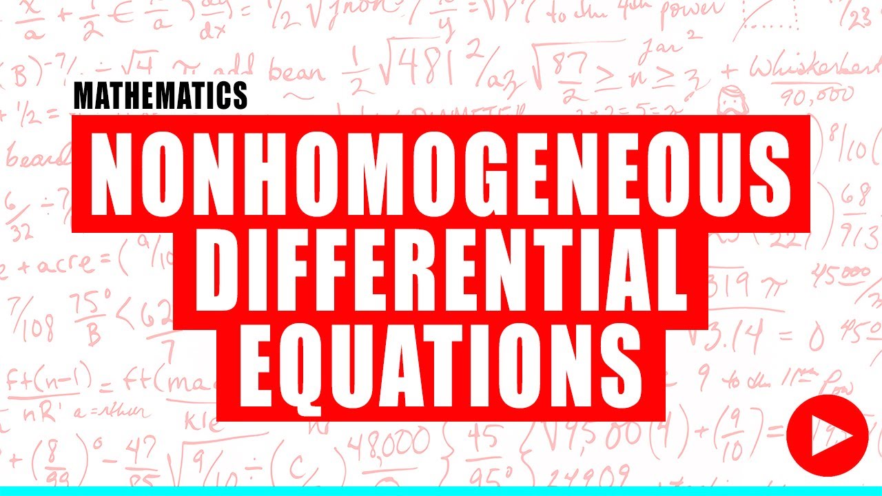 Higher Order NonHomogeneous Differential Equations -- Fundamentals of Engineering FE EIT Exam Review