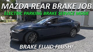 Mazda Rear brake replacement WITH ELECTRONIC parking brakes!!