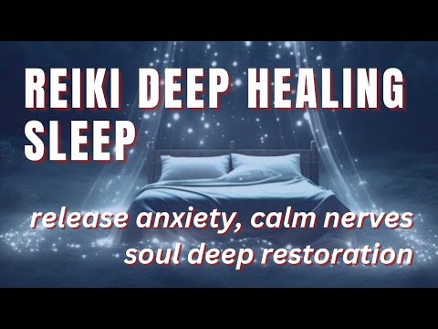 Deep Sleep Meditation Release Anxiety & Calm Nervous System Under Moon | Guided Reiki Energy Healing