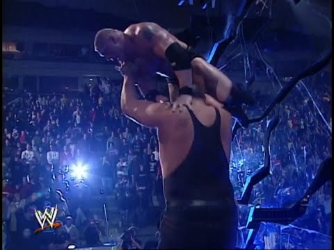 Big Show throws Brock Lesnar off the stage (WWE SmackDown!) HD | 2002