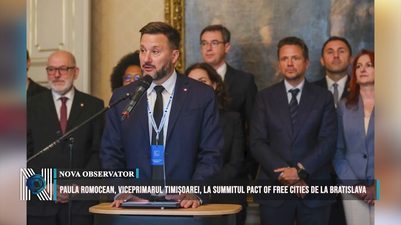 Paula Romocean, viceprimarul Timișoarei, la summitul Pact of Free Cities de la Bratislava