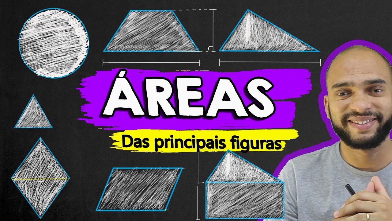COMO CALCULAR ÁREA do Triângulo, trapézio, losango, paralelogramo, retângulo e quadrado.