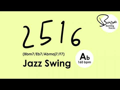Jazz Swing Backing Track - 2516 Ab Major - 160 bpm