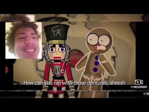 Freshy Kanal Nutcracker vs Gingerbread Man Rap Battle Reaction!