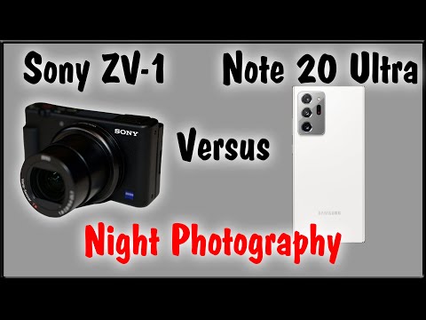 SONY ZV-1 vs SAMSUNG NOTE 20 ULTRA -  Night Photo Comparison