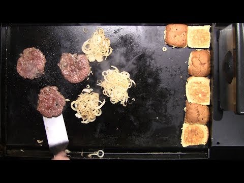 Camp Chef  Flat Top Grill FTG600 Ice Castle onion smash burgers, record cold -23F