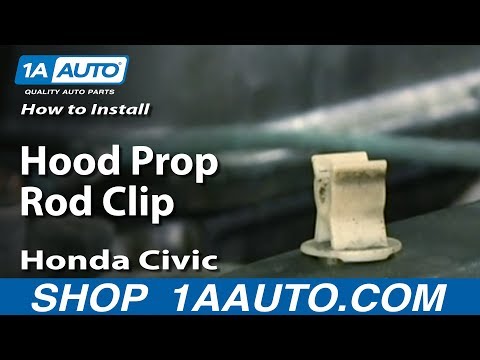 How to Install Hood Prop Rod Clip 01-05 Honda Civic