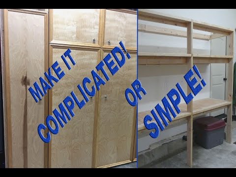 How to make sturdy 2x4 garage shelves easy or complicated!