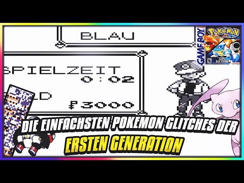 Pokemon ROT/BLAU/GELB - Die EINFACHSTEN Pokemon Glitches der ERSTEN Generation!