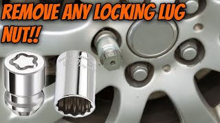 How To Remove A Locking Lug Nut Without The Key!!