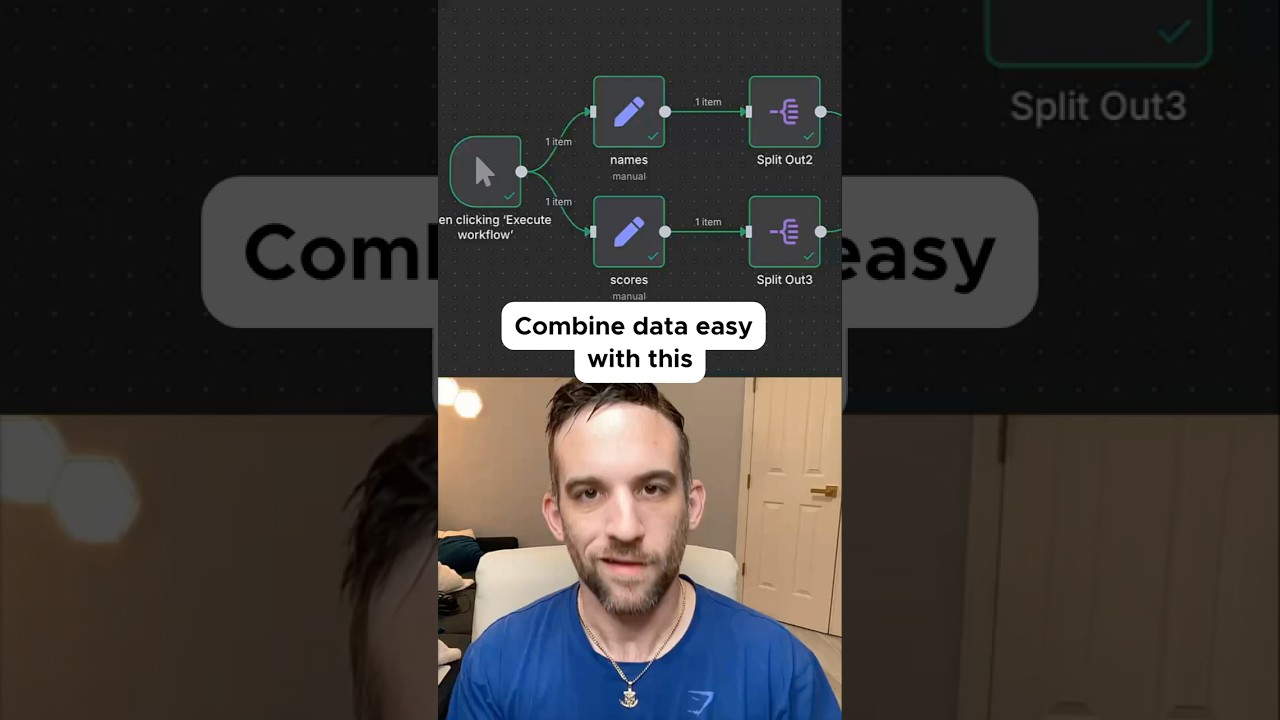 Easily Combine Data with n8n #n8n #aiautomation