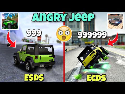 Angry jeep😱in Extreme car driving simulator VS Extreme suv driving simulator🔥||