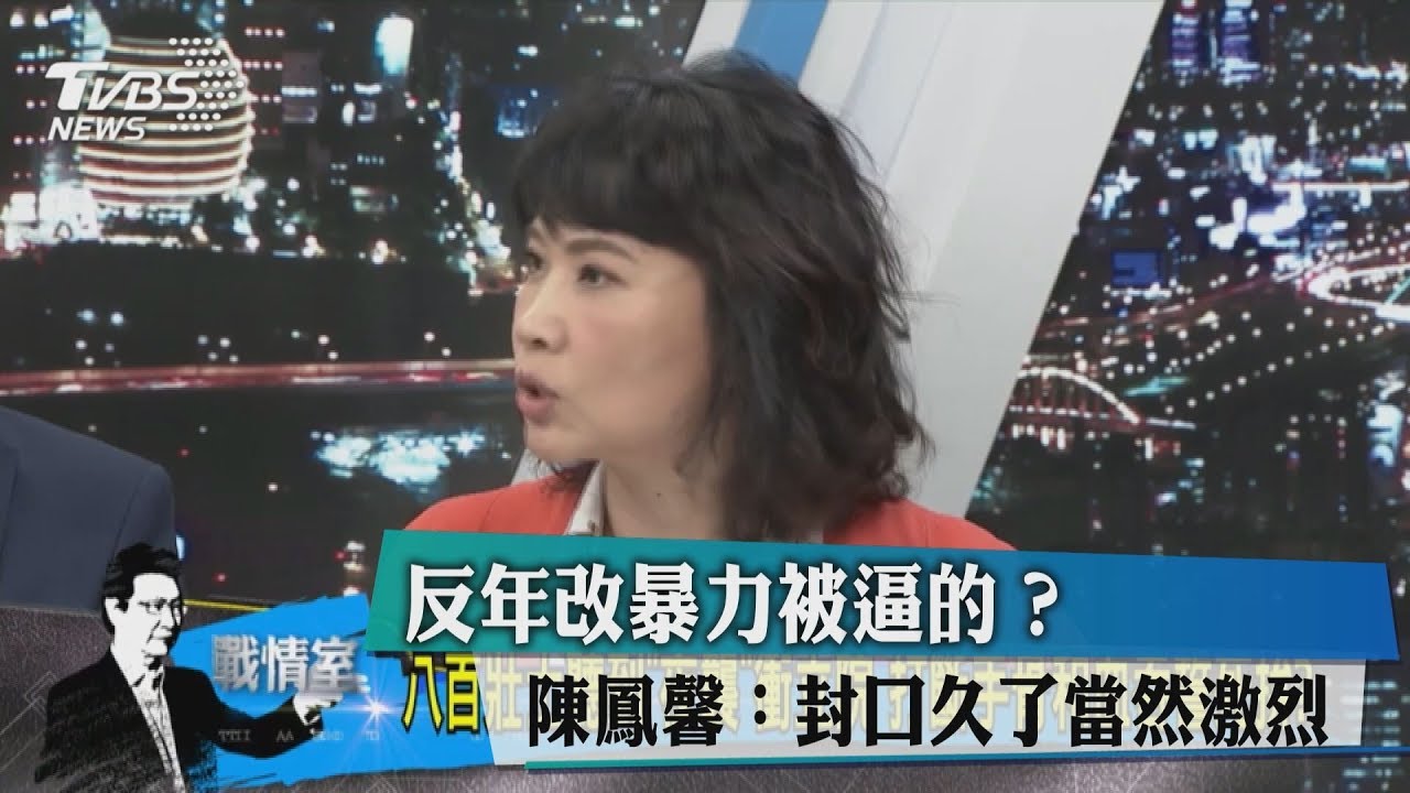 反年改暴力被逼的? 陳鳳馨:封口久了當然激烈