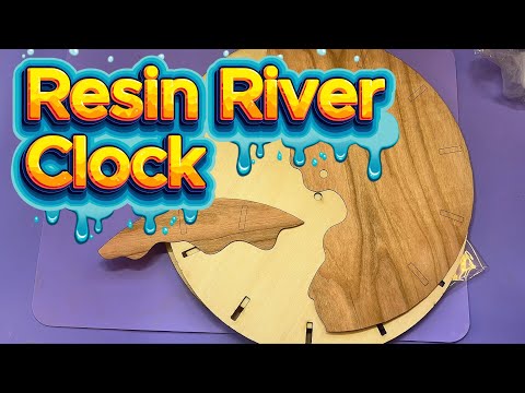 DIY Wooden Clock with Blue Resin Ocean Waves | Home Decor Art  | 670