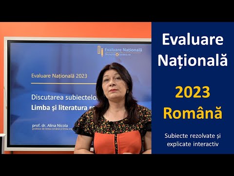 Evaluare Națională 2023 Română  -  rezolvarea subiectului de limba și literatură română