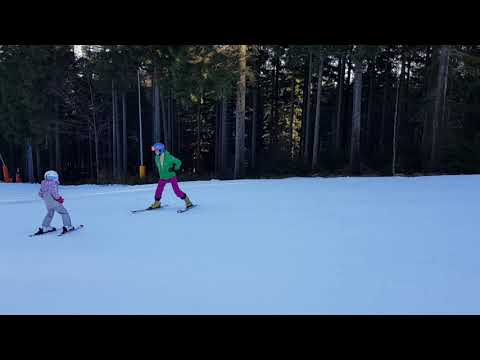 Kornelia nauka jazdy na nartach Szklarska Poręba grudzień 2017 p. Ola