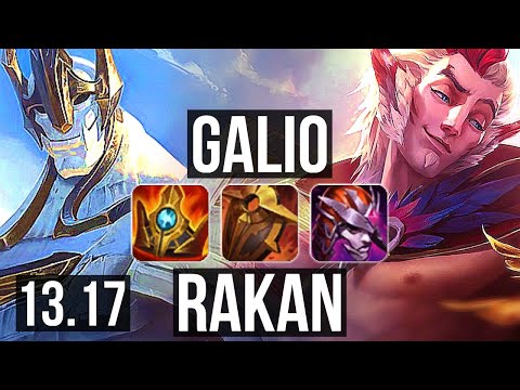 GALIO & Yone vs RAKAN & Ashe (SUP) | Rank 2 Galio, 4/3/16 | JP Master | 13.17