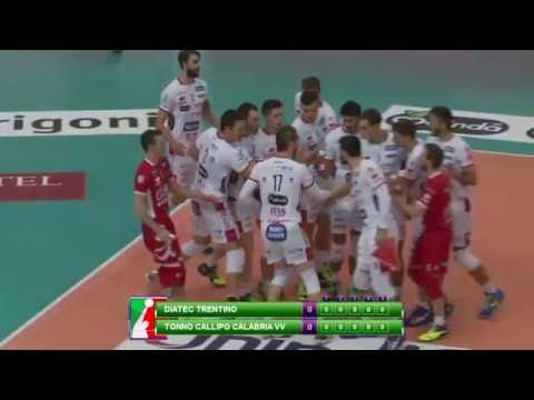 Superlega A1: Diatec Trento - Tonno Callipo 3-0, highlights