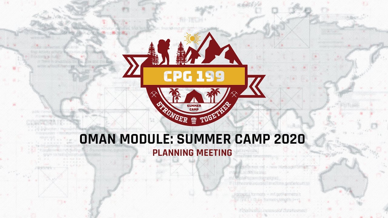 CPG 199 Summer Camp 2020 – Oman Module Meeting