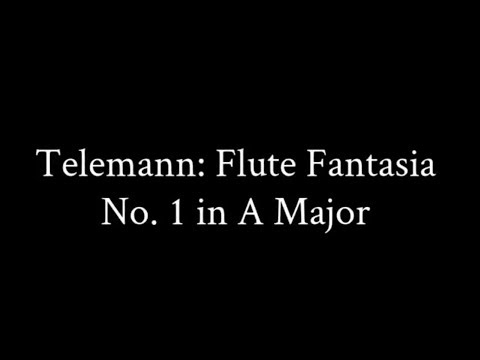 Telemann: Flute Fantasia No. 1 in A major | Free Flute Sheet Music