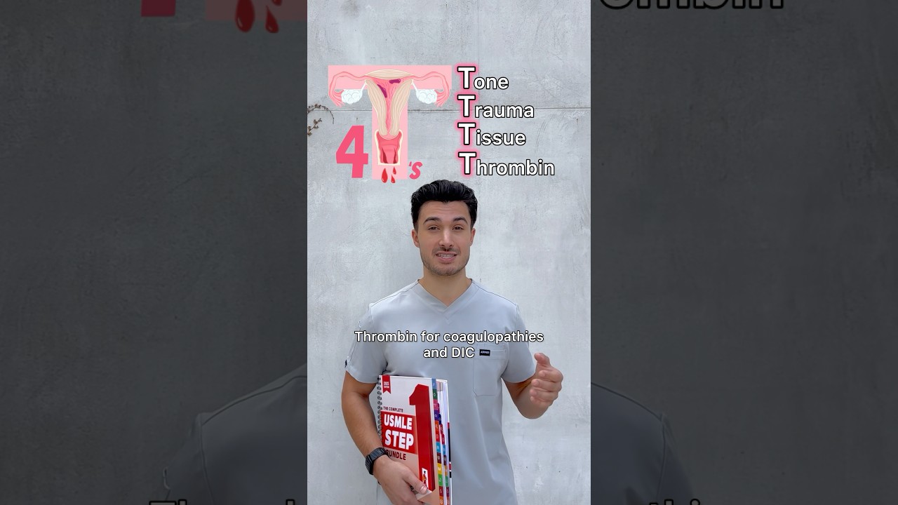Easy trick for Postpartum Hemorrhage 🤰🩸#medstudent #medschool #usmle #usmlestep1 #obgyn #step1