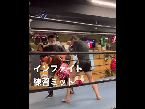 インファイト練習ミット🥊 #kickboxing #キックボクシング #ミット打ち #コンビネーション