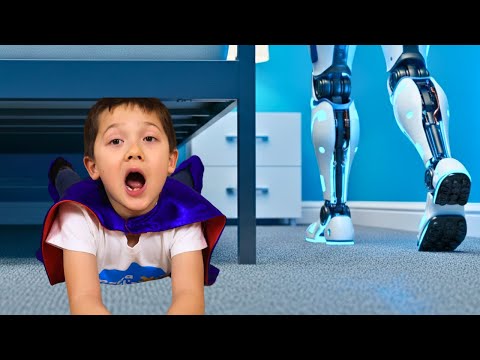 Superheroes vs Robot Nanny and Superheroes Ambulance Story
