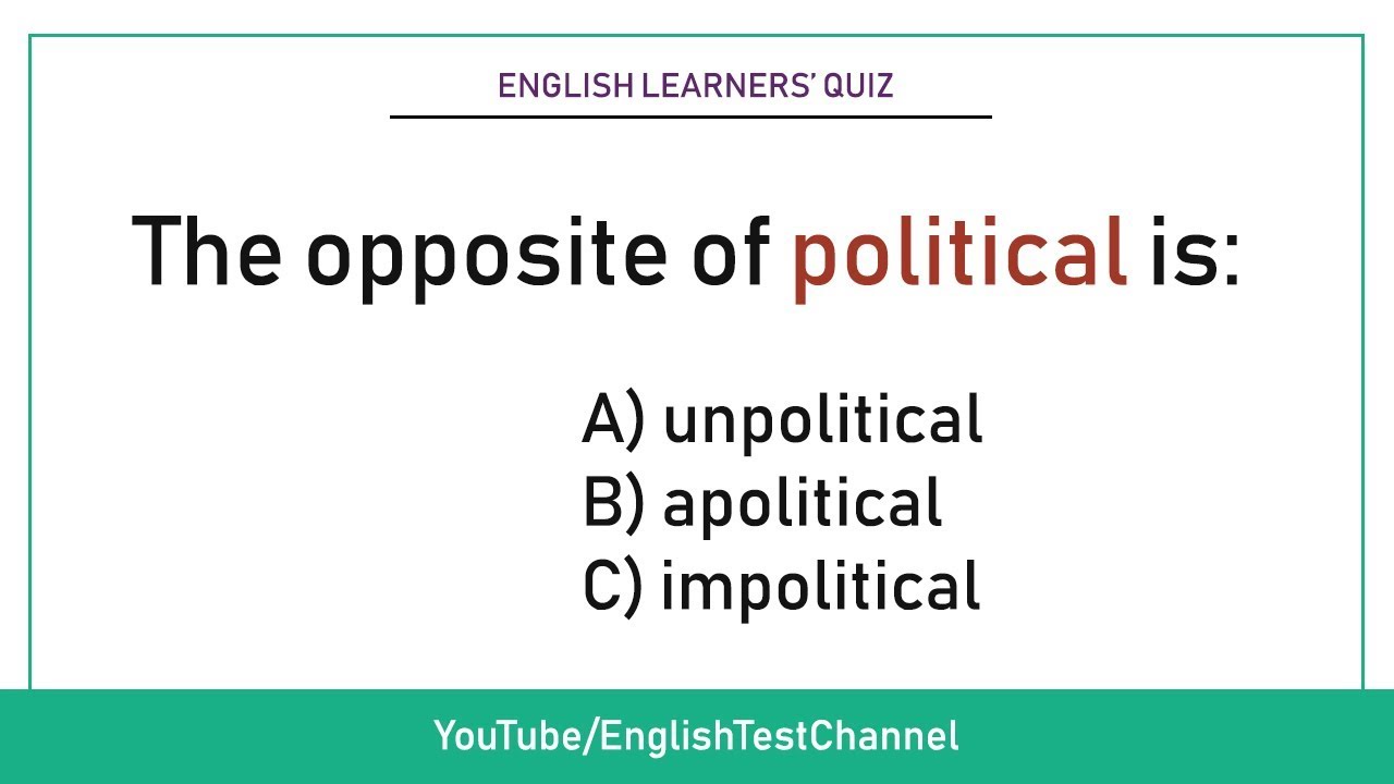 Negative Prefixes Quiz