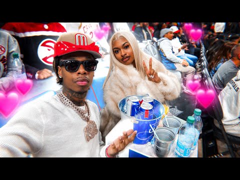 WE SAT COURTSIDE AT AN NBA GAME 