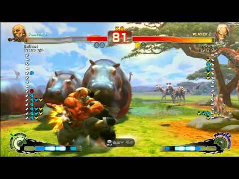 SSF4 Rank Match  Bullcat (GK)  vs  rokotsu (GE)