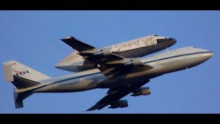 preview picture of video 'Retired Space Shuttle Discovery Flying over Satellite Beach'