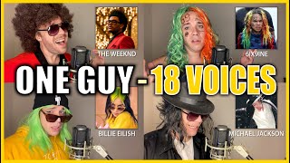 ONE GUY, 18 VOICES! (Post Malone, Britney Spears, Harry Styles &amp; MORE)