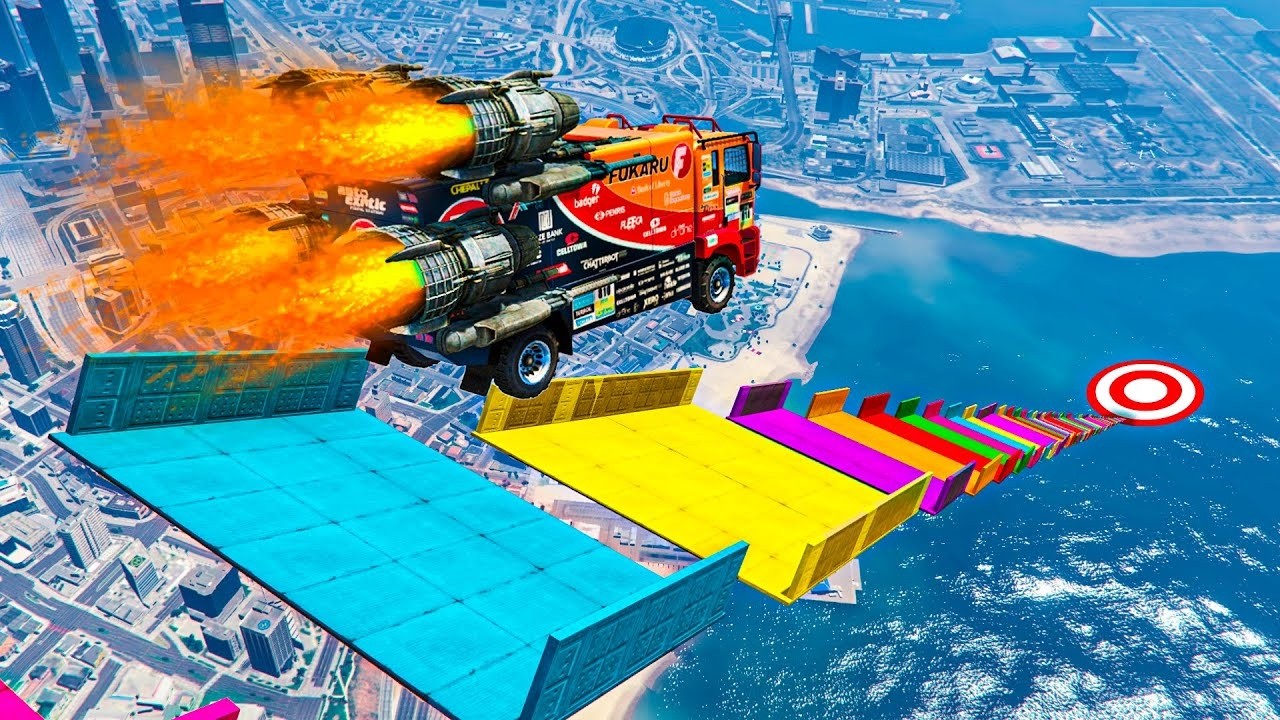 LA MEJOR MEGA RAMPA DEL MUNDO PERO CON VELOCIDAD INFINITA!! - GTA 5 ONLINE