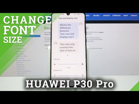 Change Font Size - HUAWEI P30 Pro & Main Display Settings