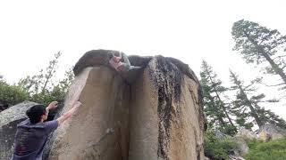 Video thumbnail of Grim Reality, V3. Lake Tahoe