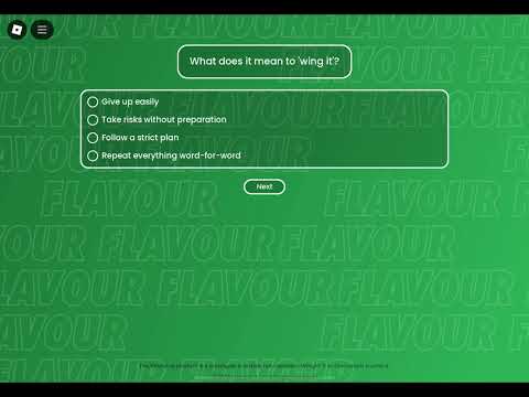 Wingin' It Job Interview Application/ Quiz Answers 2024 [ROBLOX]