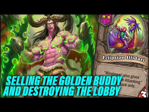 Selling the Golden Illidan Buddy and Then Destroying a Lobby | Dogdog Hearthstone Battlegrounds