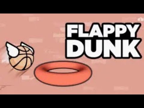 Playing flappy dunk super fun game