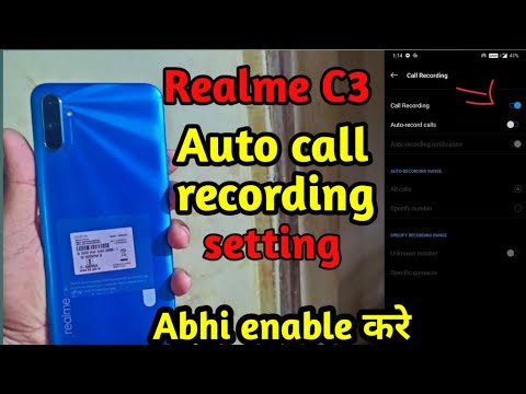 How to enable auto call recording setting realme C3।। realme C3 auto call recording setting।