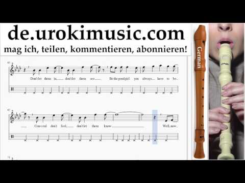 Blockflötenunterricht G. FROZEN - Let It Go Teil#2 um-995