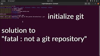 How to initialize git in non-git folder | solution to &quot;fatal : not a git repository&quot;