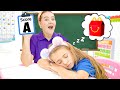 Ruby And Bonnie Are Dreaming In The School Classroom