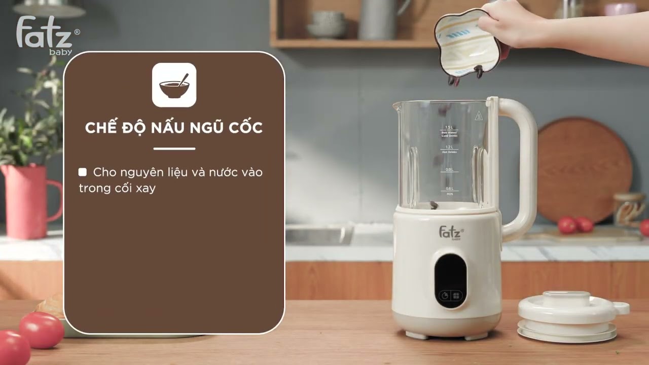 Máy làm sữa hạt và xay nấu đa năng Fatzbaby Soy 4 FB5030TL