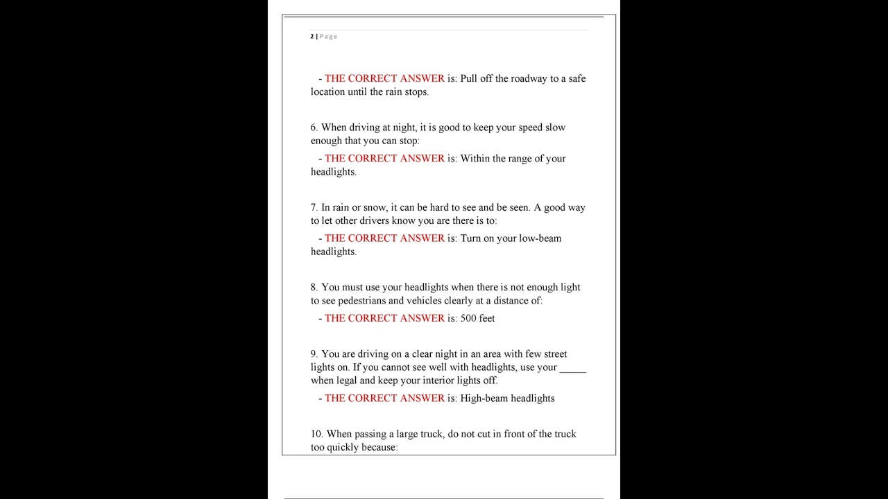 DRIVERS ED WORKSHEET ANSWERS WORKSHEET 3 PDF MICHIGAN