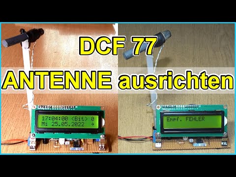 DCF77 Antenne ausrichten mit Echtzeit-Empfänger