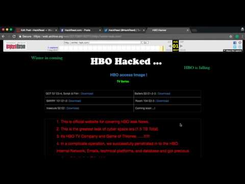 Website where HBO hackers claimed dumping Games of Thrones Data
