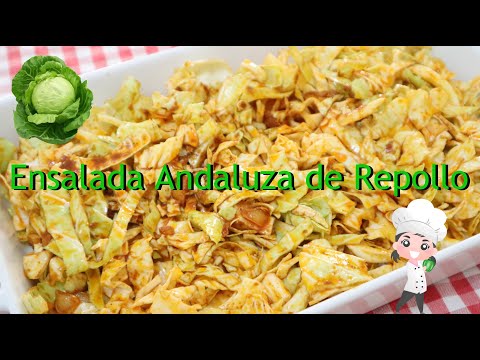 Ensalada Andaluza de repollo, ya va apeteciendo estas delicias fresquitas, receta paso a paso