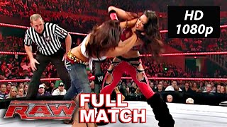 Melina vs Mickie James WWE Raw Oct 1 2007 Full Mat