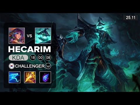 Hecarim vs Lillia Jungle - KR Challenger - Patch 25.11 Season 15