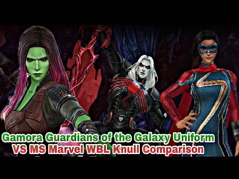 Gamora Guardians of the Galaxy Uniform VS MS Marvel WBL Knull Comparison - Marvel Future Fight